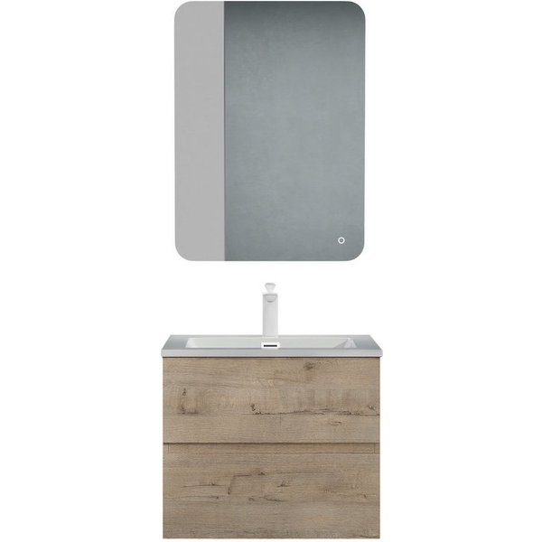 doporro Badmöbel-Set Badezimmermöbel Badezimmer Waschbecken Waschtisch Spiegel Aqualis