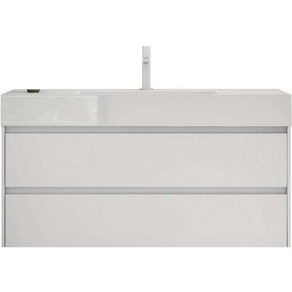 doporro Badmöbel-Set Waschtisch mit Unterschrank 120cm Soft-Close zwei Auszüge Deep, Holzbeschichtung, E1-Platte, Schubladen mit großem Stauraum