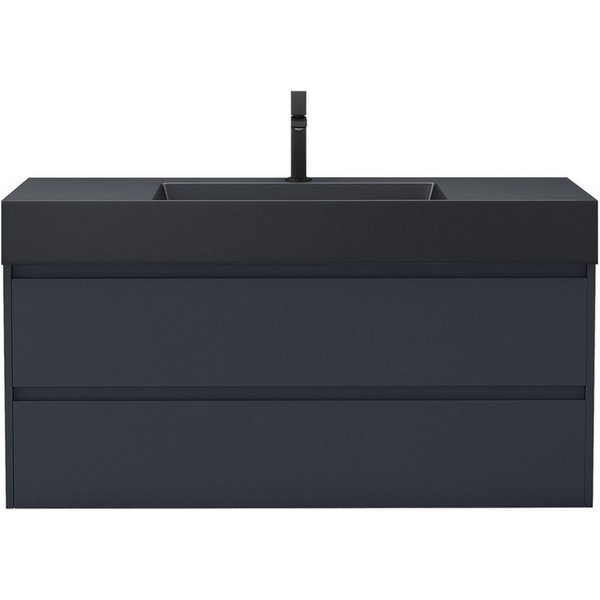 doporro Badmöbel-Set Waschtisch mit Unterschrank 20cm ein Armaturloch zwei Schubladen Deep, mit Soft-Close Funktion, Holzbeschichtung