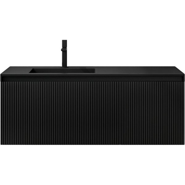 doporro Badmöbel-Set Waschtisch mit unterschrank Badmöbel 120x50x46cm große Schublade Santa, mit hochwertigen lackierten E1 MDF-Platten