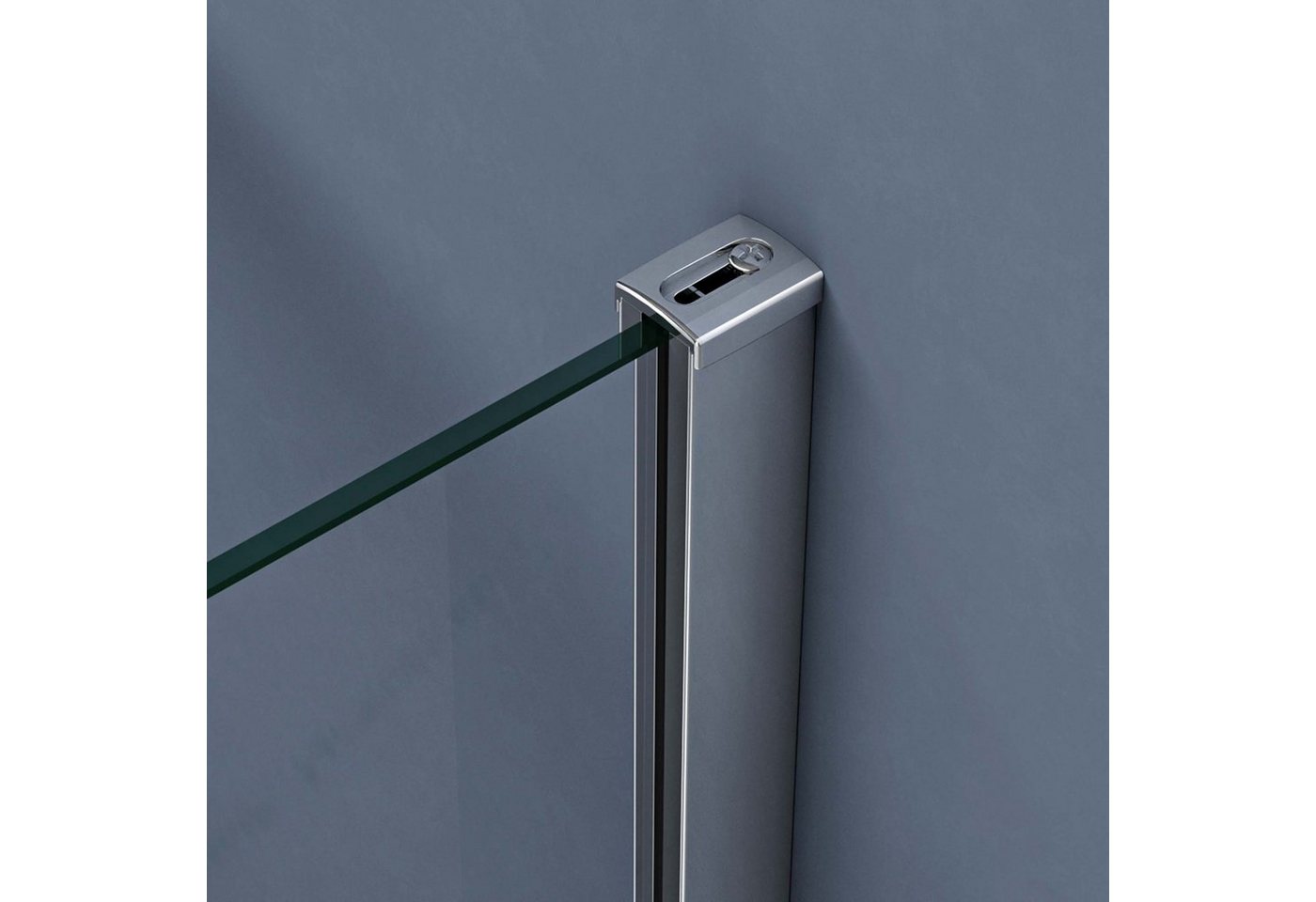 doporro Eckdusche Duschkabine Duschabtrennung mit 180° Drehfalttür 6mm ESG-Glas Rav01, BxT: 80x80 cm, Einscheibensicherheitsglas – Bild 5 von 5