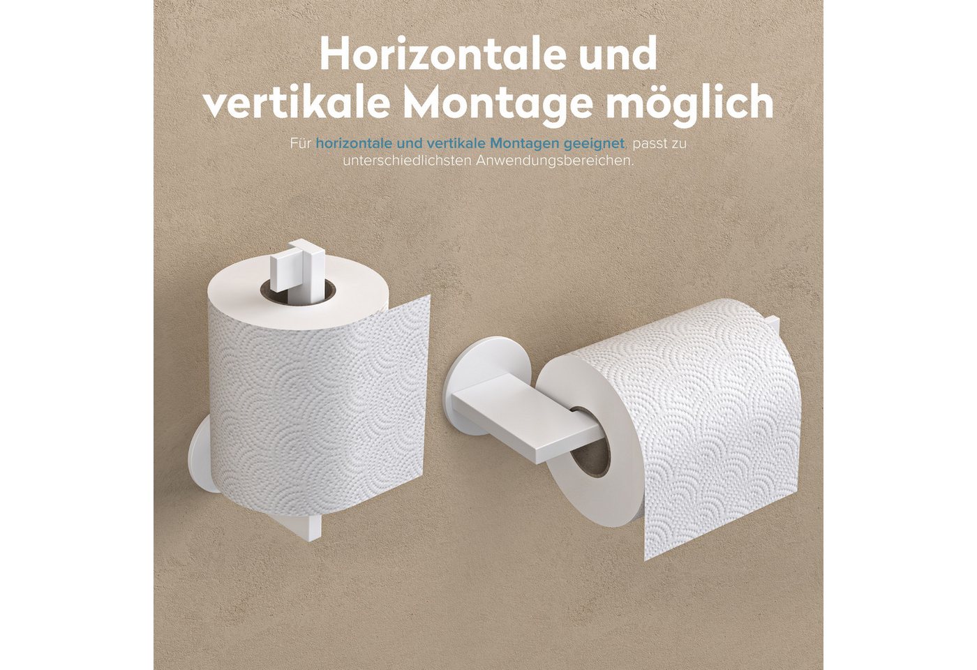 doporro Toilettenpapierhalter Klopapierhalter Moderner Klorollenhalter aus Edelstahl Lino-04, Hochwertiger 304 Edelstahl, rutschfeste Konstruktion – Bild 4 von 5