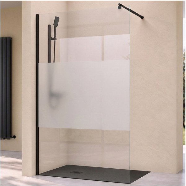 doporro Walk-in-Dusche Duschwand Duschkabine Duschabtrennung ESG-Glas mit NANO H: 200cm, Einscheibensicherheitsglas