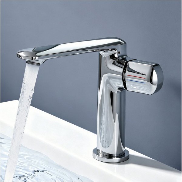 doporro Waschtischarmatur Wasserhahn Bad Waschtischarmaturmit Auslaufhöhe 156/259mm WAO-1180 DIN-Anschlüsse