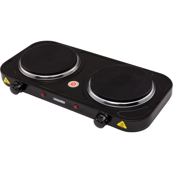 Mesko Doppelkochplatte Mesko MS 6509 Doppel-Kochplatte 2000 W, D15,4 cm schwarz