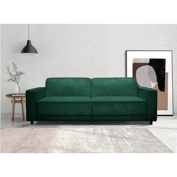 Dorel Home 3-Sitzer ALLIE Schlafsofa 225 cm, Bett-Funktion (108/190cm), trendiger Cord o. pflegeleichter Velours