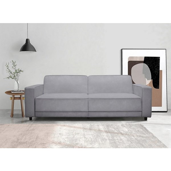 Dorel Home 3-Sitzer ALLIE Schlafsofa 225 cm, Bett-Funktion (108/190cm), trendiger Cord o. pflegeleichter Velours