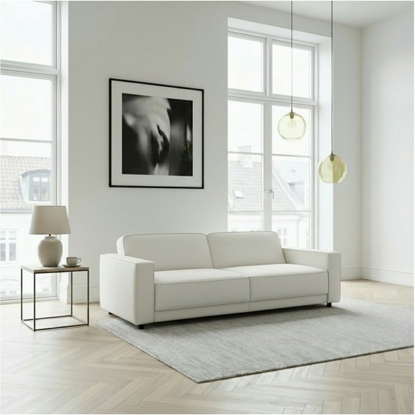Dorel Home 3-Sitzer ALLIE Schlafsofa 225 cm, Bett-Funktion (108/190cm), trendiger Cord o. pflegeleichter Velours