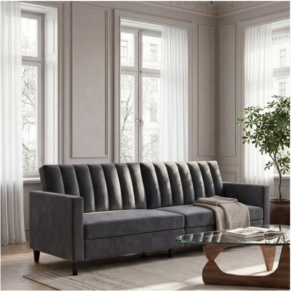 Dorel Home 3-Sitzer Celine, Rückenlehne 2-teilig und 3-fach verstellbar, Sitzhöhe 43 cm