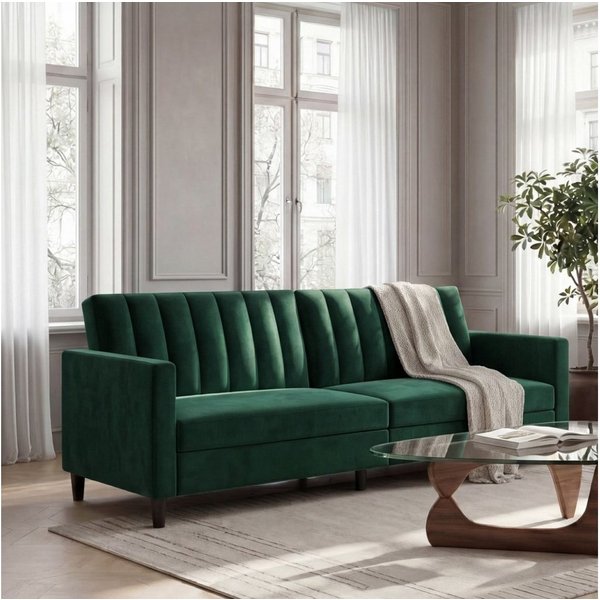 Dorel Home 3-Sitzer Celine, Rückenlehne 2-teilig und 3-fach verstellbar, Sitzhöhe 43 cm