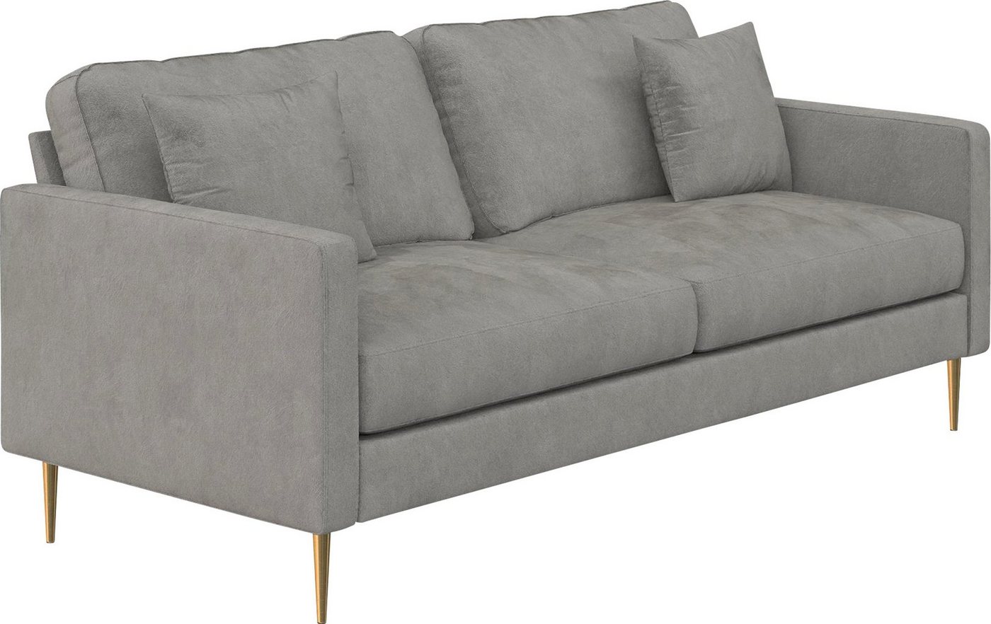 Dorel Home 3-Sitzer Highland, 1 Teile, pflegeleichter Veloursbezug, Sitz und Rücken gepolstert, Sitzhöhe 46cm – Bild 2 von 5