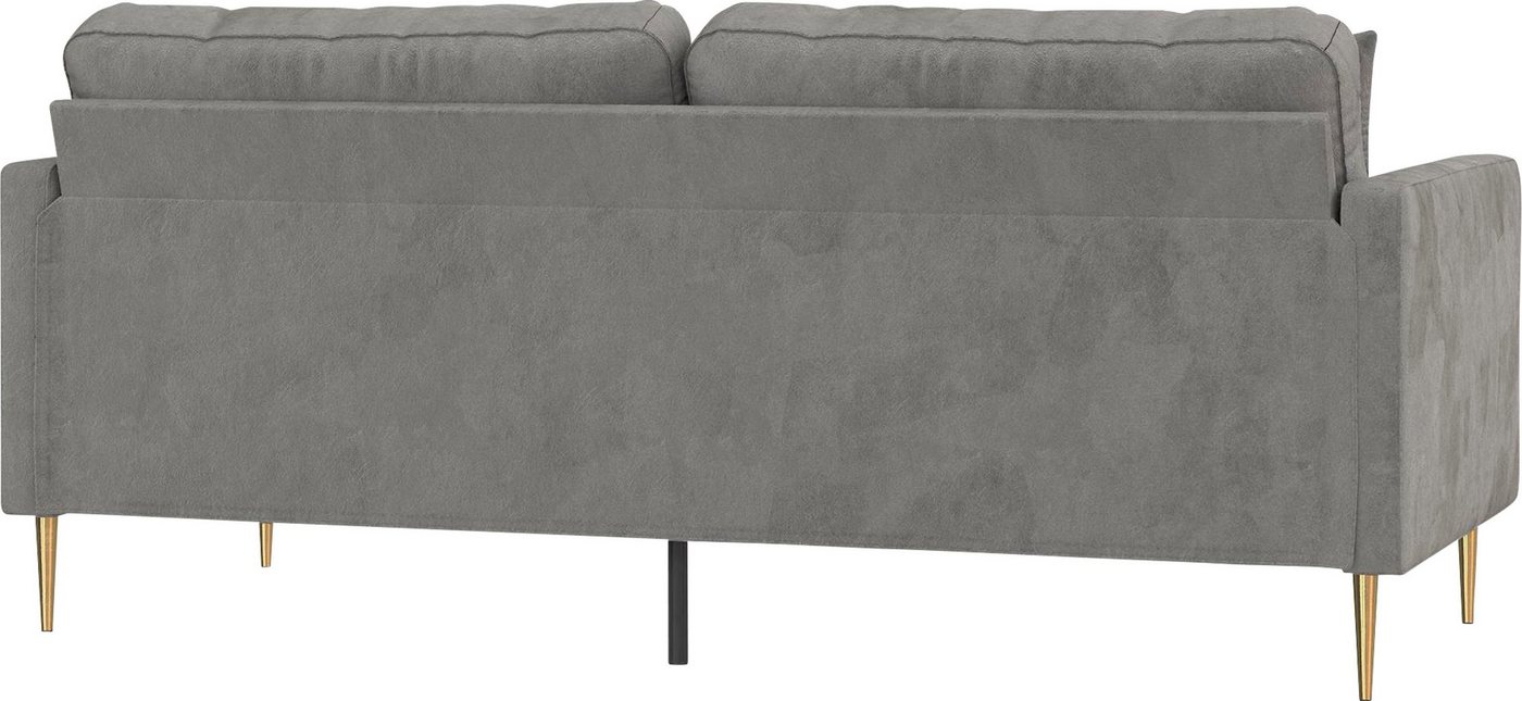 Dorel Home 3-Sitzer Highland, 1 Teile, pflegeleichter Veloursbezug, Sitz und Rücken gepolstert, Sitzhöhe 46cm – Bild 3 von 5