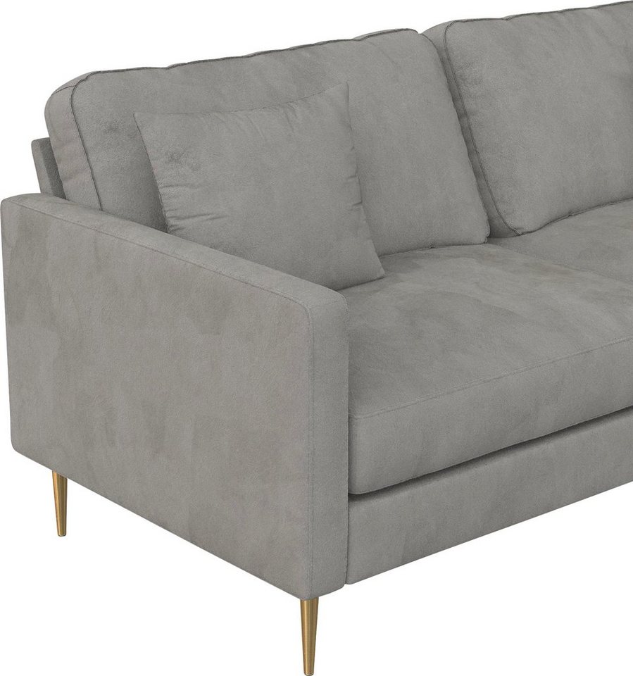 Dorel Home 3-Sitzer Highland, 1 Teile, pflegeleichter Veloursbezug, Sitz und Rücken gepolstert, Sitzhöhe 46cm – Bild 5 von 5