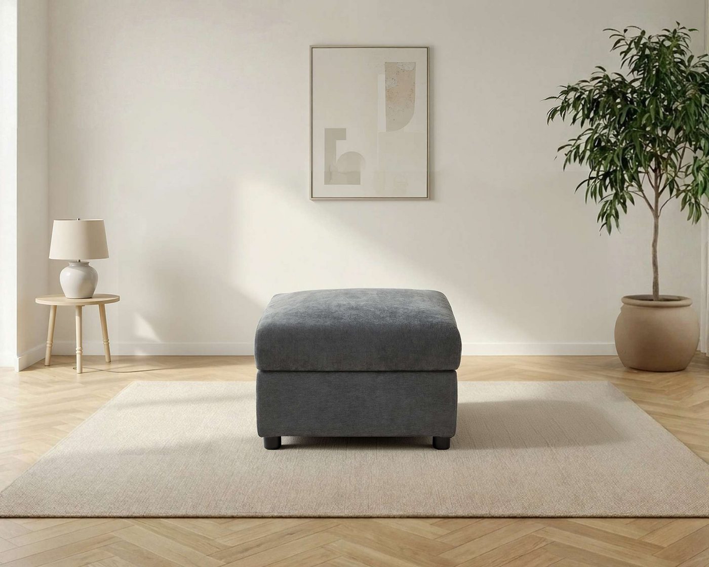 Dorel Home Polsterhocker STILHUS Sitzhocker passend zur Serie, Breite 65 cm, Chenille-Bezug, als Modul oder separat verwendbar - individuell kombinierbar – Bild 5 von 5