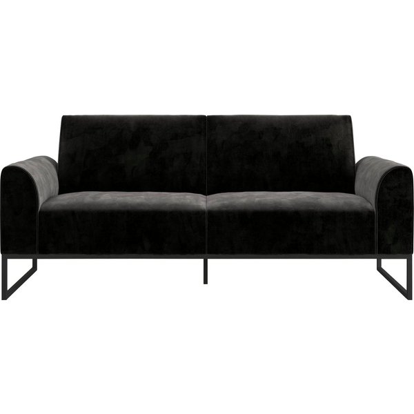 Dorel Home Schlafsofa Adley, 1 Teile, Veloursstoff, Schlaffunktion, Rückenlehne 2-teilig, Sitzhöhe 47,5 cm