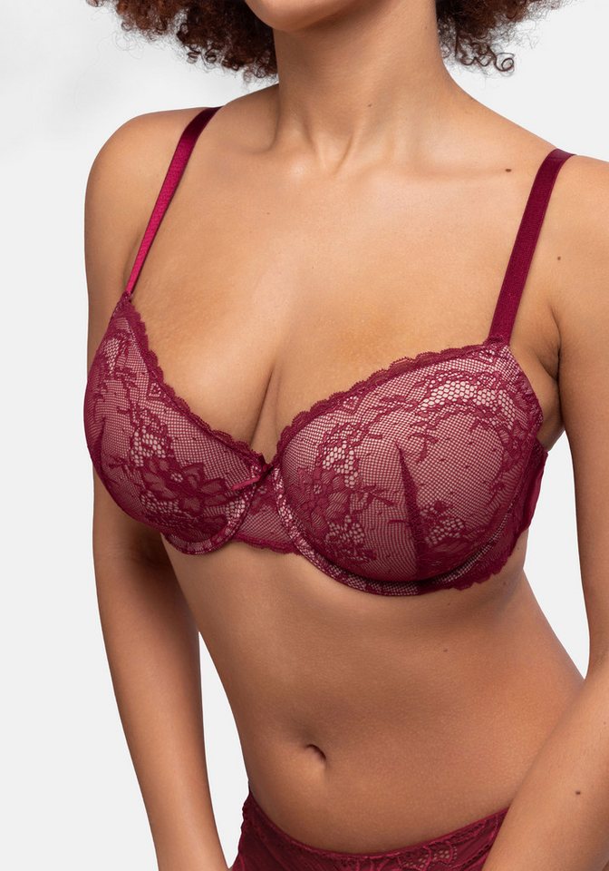 Dorina Bügel-BH Chloe (2er Pack) vorgeformte leicht gepolsterte Cups, florale Spitze, tiefer Ausschnitt – Bild 2 von 5