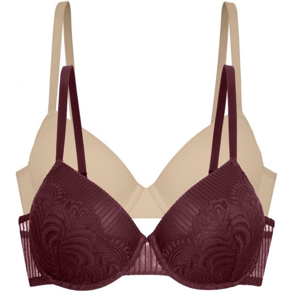 Dorina Halbschalen-BH Emersyn (2er Pack) gepolsterte Cups, stützende Bügel