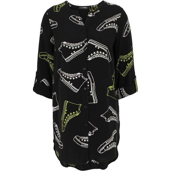 Doris Streich Klassische Bluse mit markantem Sneakers-Print