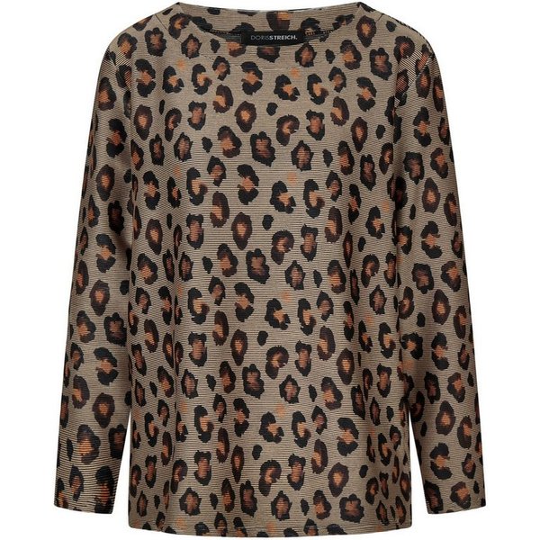 Doris Streich Sweatshirt mit Leo-Print aus Wirkware