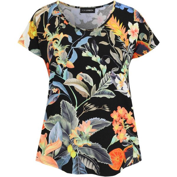 Doris Streich T-Shirt mit abgerundetem Saum