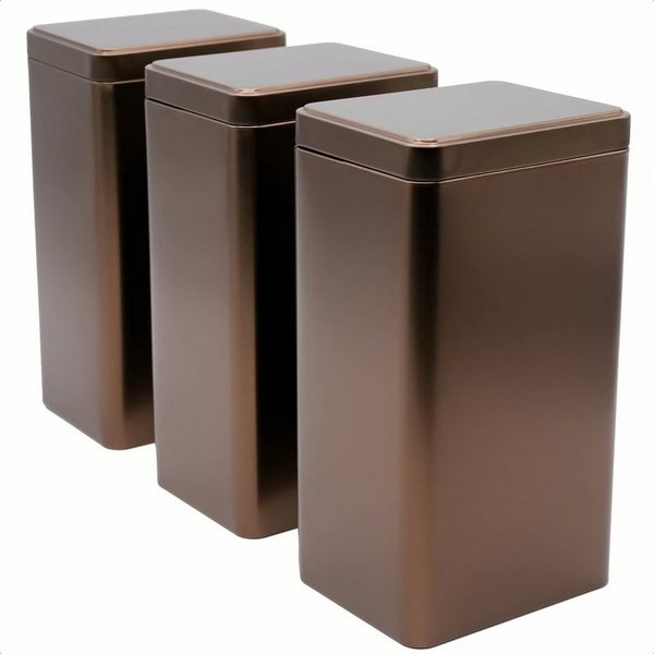 DOSENRITTER Vorratsdose EBO, (3er-Set), Aromadicht, Stapelbar aus Metall