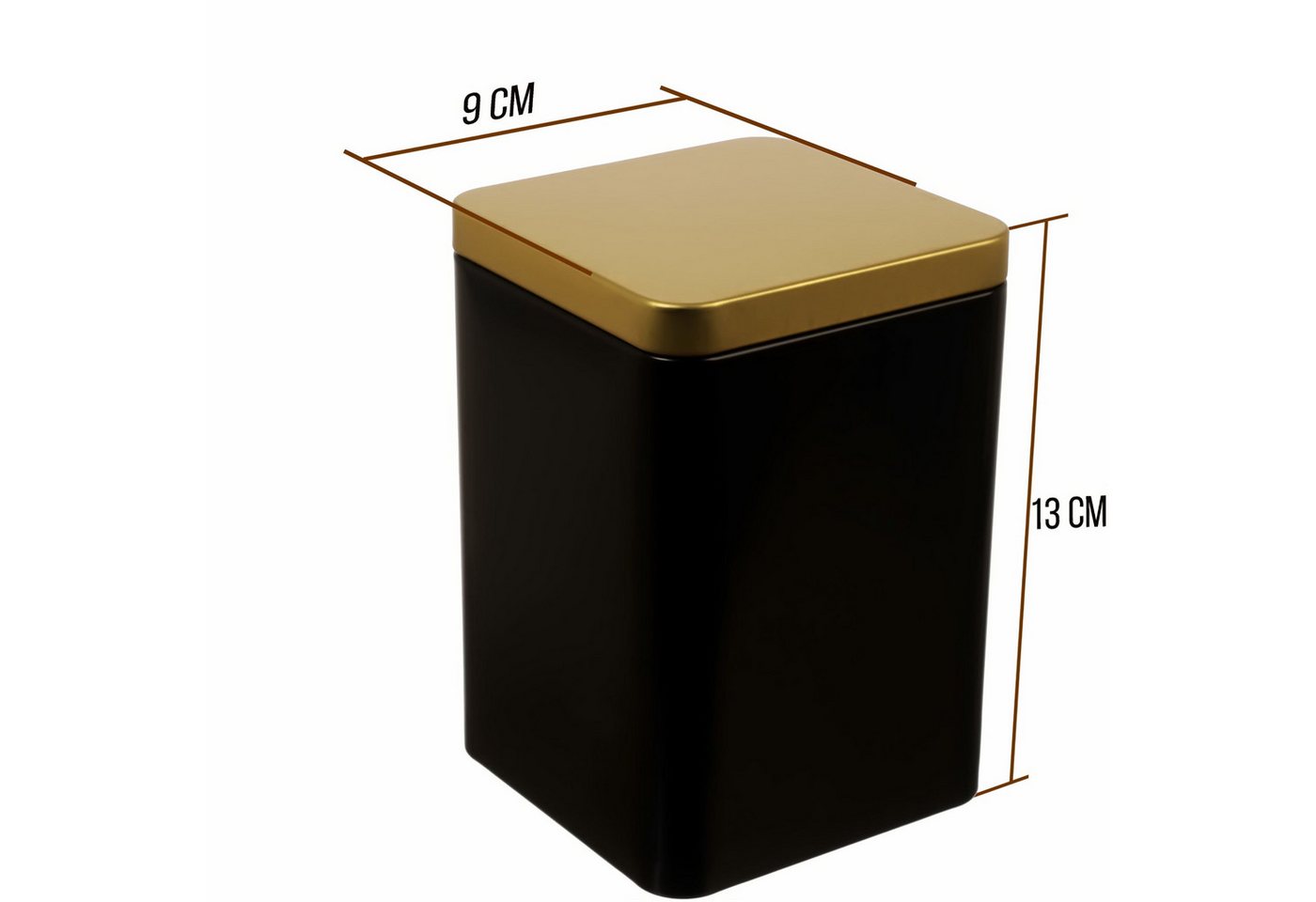 DOSENRITTER Vorratsdose GOLDI, (6-Set), Schwarz-Gold – Bild 3 von 5