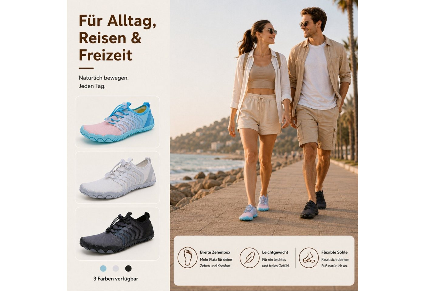 DOTALES Flexstep Barfußschuhe Damen & Herren Barfußschuhe Barfußschuh Minimalschuhe – Bild 3 von 5