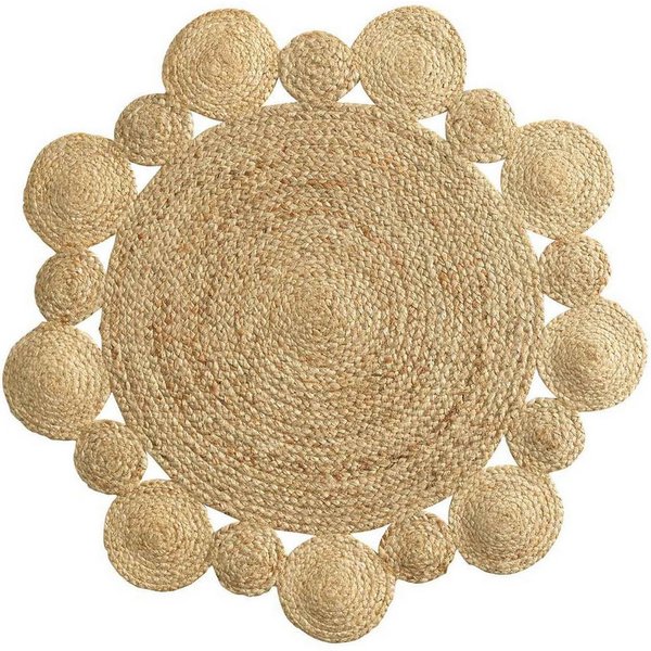 Douceur d'intérieur Teppich Teppich aus Jute CORDOU, rund
