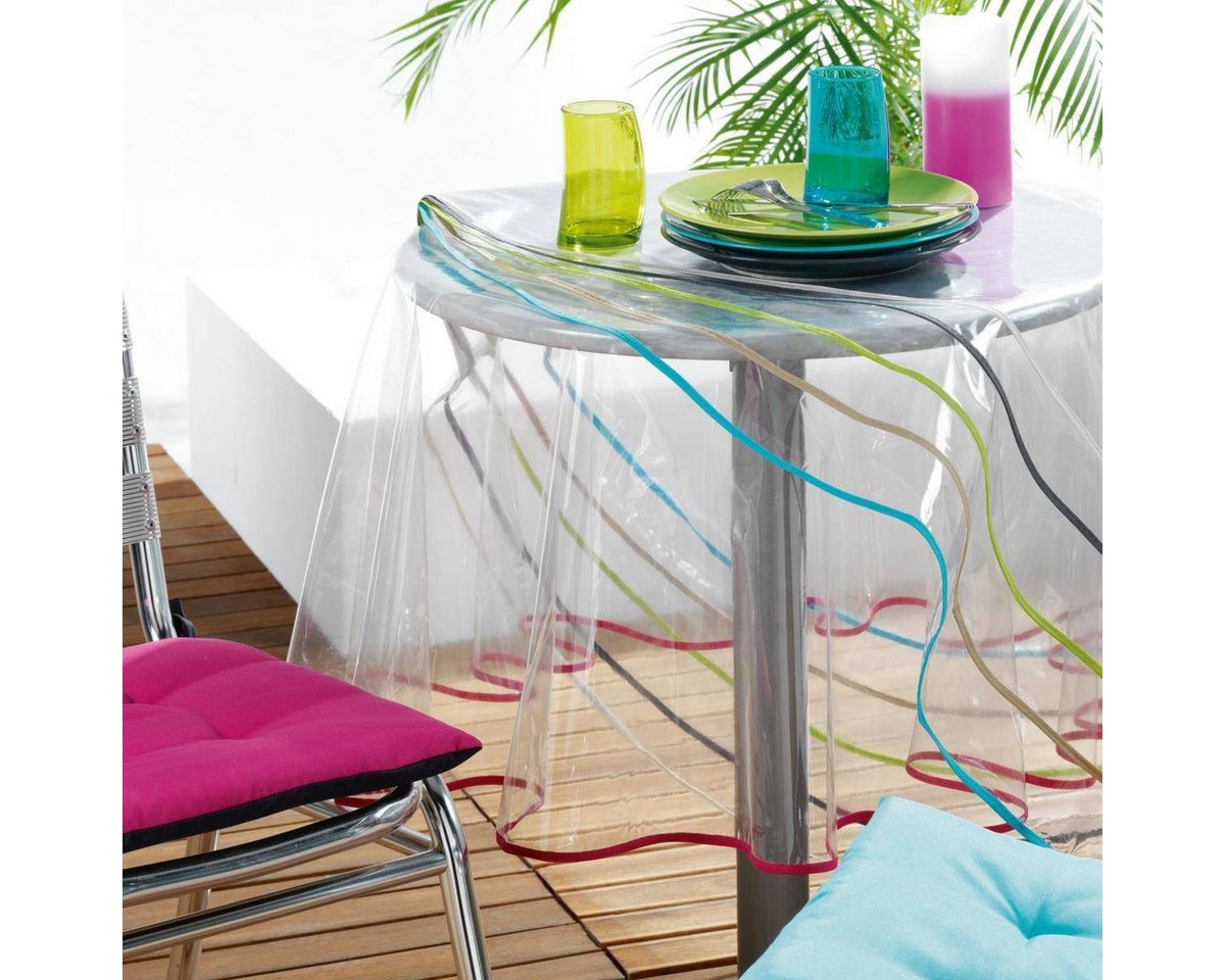 Douceur d'intérieur Tischdecke Transparente Wachstischdecke, rund, Ø 180 cm (Tischdecken 1-tlg) – Bild 2 von 2
