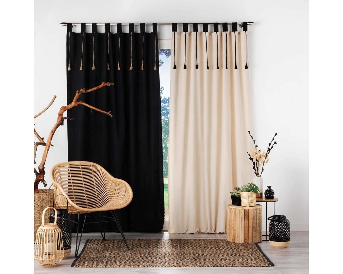 Douceur d'intérieur Vorhang Vorhang mit Schlaufen FILINE, Polycotton, 140 x 240 cm (1 St), modern – Bild 2 von 4