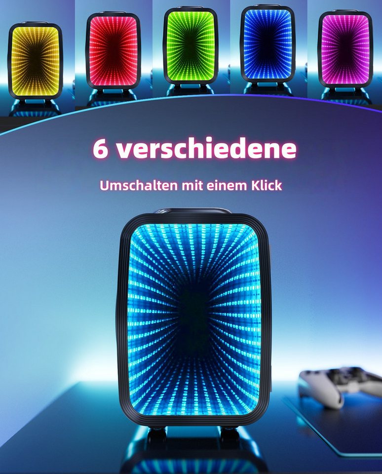 DOVAMAN Kühlbox 4L Mini Kühlschrank, 7 Lichtmodi & & Blinkendem Marquee-Effekt, 4 l, Kühl & Warmfunktion – Bild 2 von 5