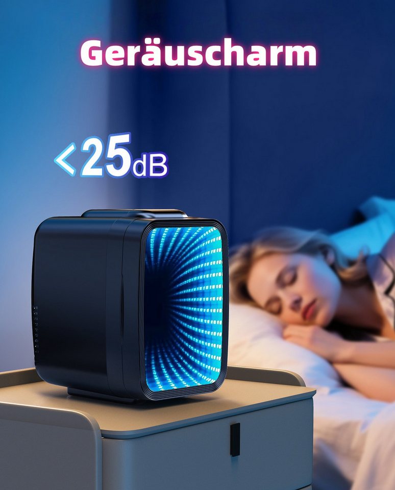 DOVAMAN Kühlbox 4L Mini Kühlschrank, 7 Lichtmodi & & Blinkendem Marquee-Effekt, 4 l, Kühl & Warmfunktion – Bild 4 von 5