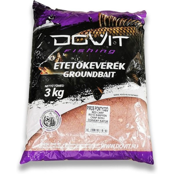 DOVIT FISHING Kunstköder 3kg Grundfutter Red Carp/Roter Karpfen - Karpfenfutter Lock Feeder