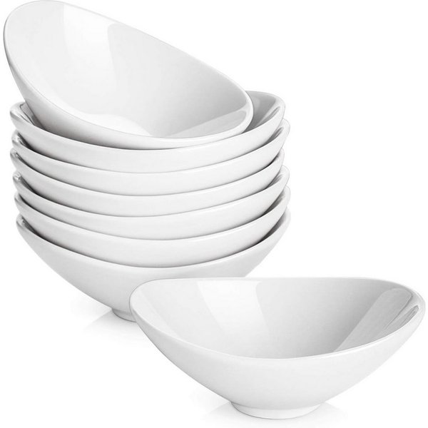 Dowan Dipschale Keramische Dip-Schalen, 90 ml, Weiß, (8-tlg)