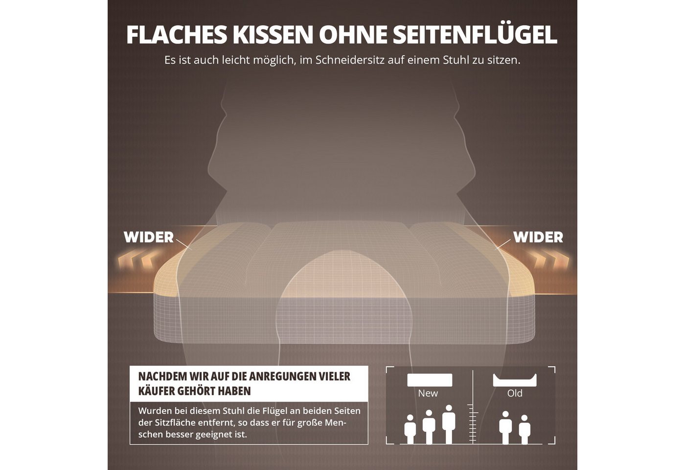 Dowinx Gaming-Stuhl mit Frühling Kissen,Racing Gamer Stuhl mit Massage Lendenwirbelstütze (Packung), Ergonomischer Gaming Sessel mit Fußstütze Bürostuhl PU Lede – Bild 2 von 5