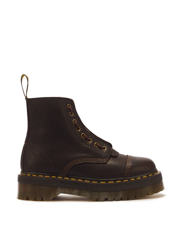 DR. MARTENS Sinclair Schnürboots Blockabsatz, Schnürstiefelette mit logobedruckter Anziehlasche – Bild 4 von 5