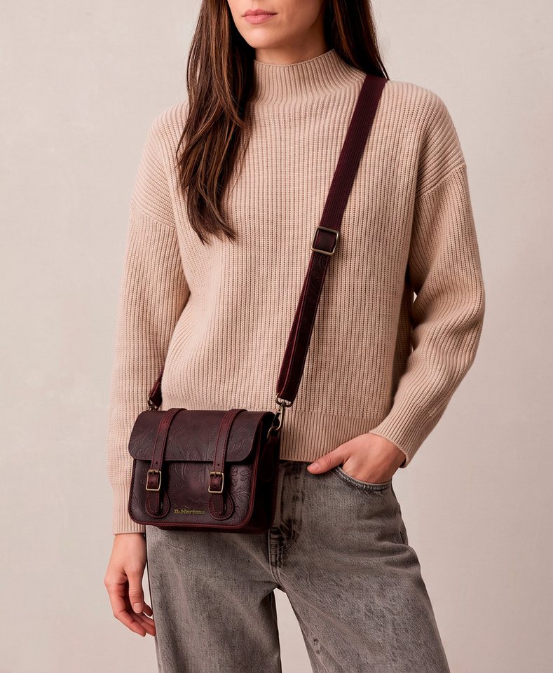 DR. MARTENS Umhängetasche (Set, Abnehmbarer Schlüsselanhänger), Damen Schultertasche mit Aufnähern und Nieten aufwendig verziert – Bild 4 von 4