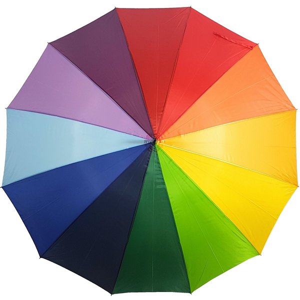 Dr. Neuser Stockregenschirm XXL Regenbogen Regenschirm Partnerschirm, mit extra großem 130cm Dach