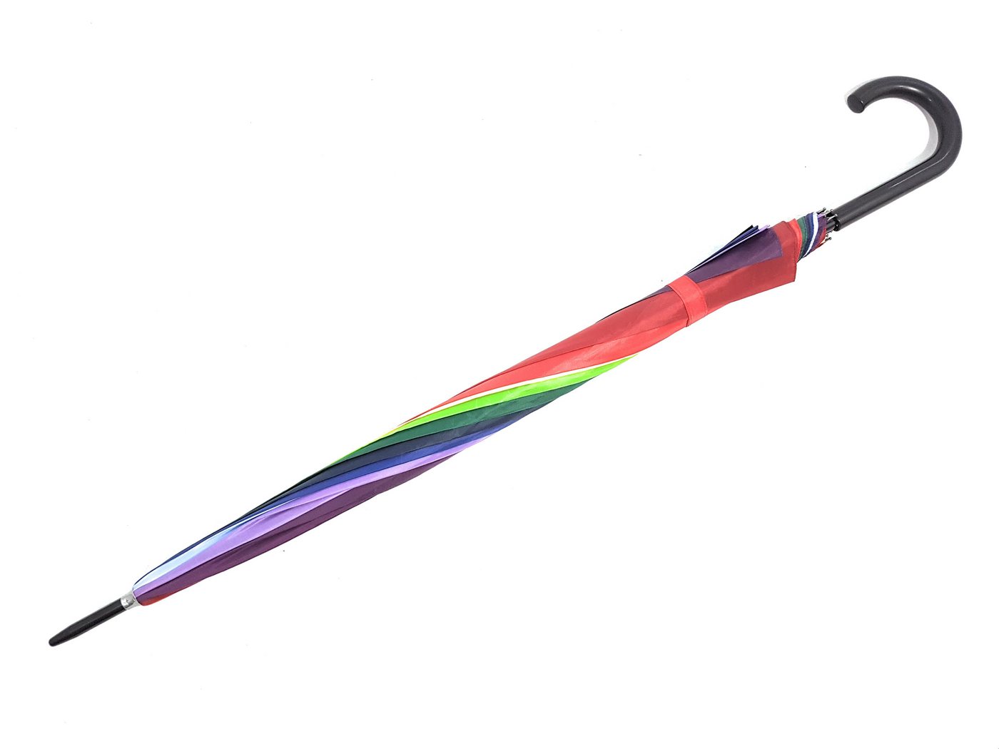 Dr. Neuser Stockregenschirm XXL Regenbogen Regenschirm Partnerschirm, mit extra großem 130cm Dach – Bild 3 von 5