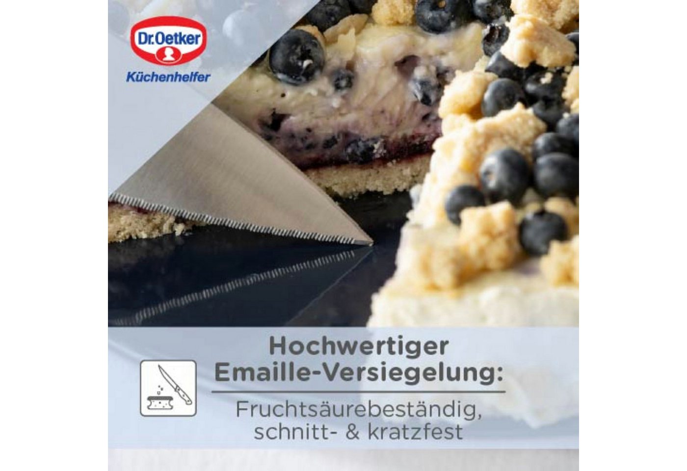 Dr. Oetker Küchenhelfer Back-Set Backformen-Set "Back-Liebe Emaille", 2-teilig – Bild 5 von 5