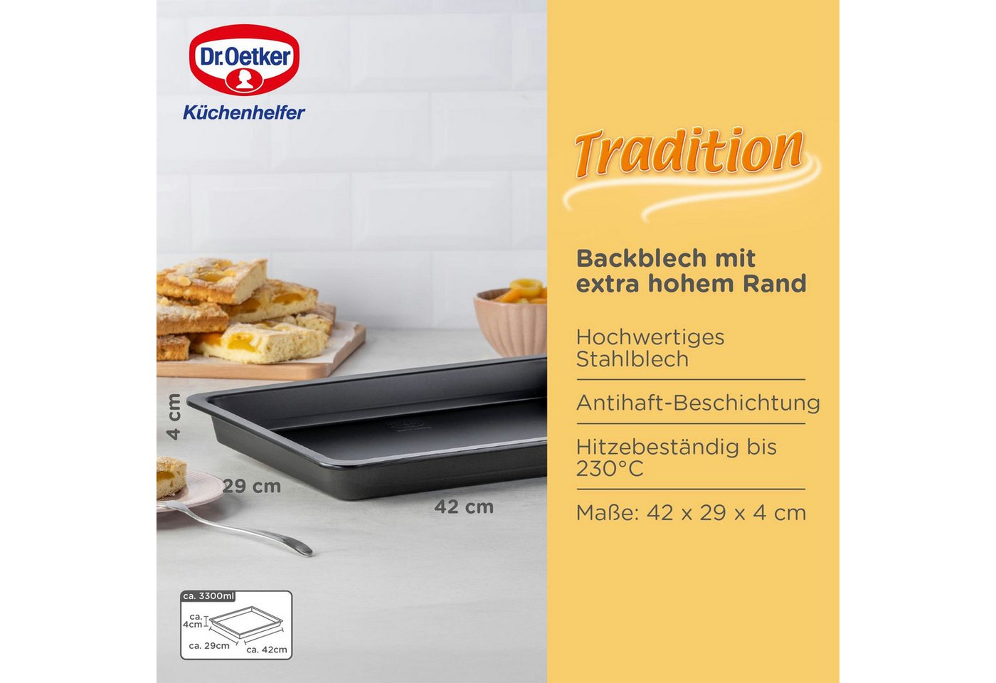 Dr. Oetker Küchenhelfer Backblech Backblech – Bild 3 von 5