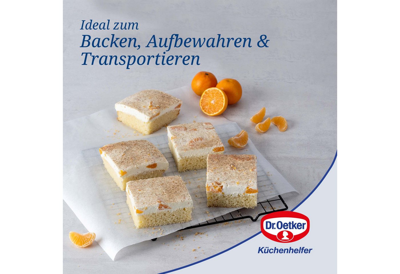 Dr. Oetker Küchenhelfer Backblech mit Transporthaube & Griffen – Bild 3 von 5