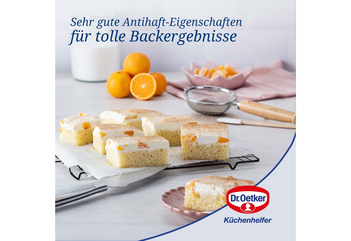 Dr. Oetker Küchenhelfer Backblech mit Transporthaube & Griffen – Bild 5 von 5