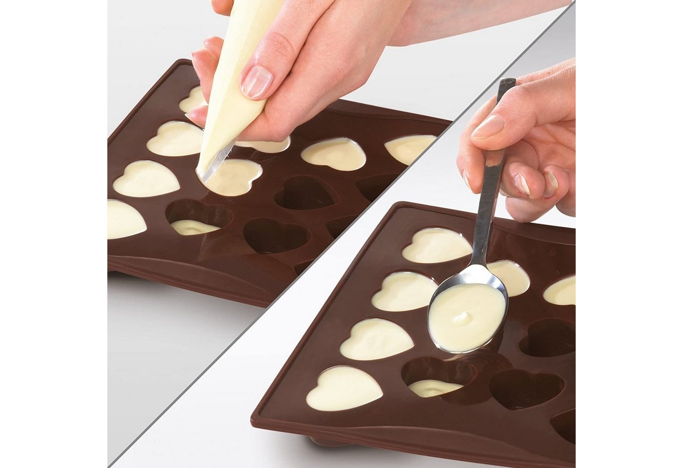 Dr. Oetker Küchenhelfer Backform Dr. Oetker Schokoladenform Süße Herzen 02498 Pralinenform – Bild 4 von 5
