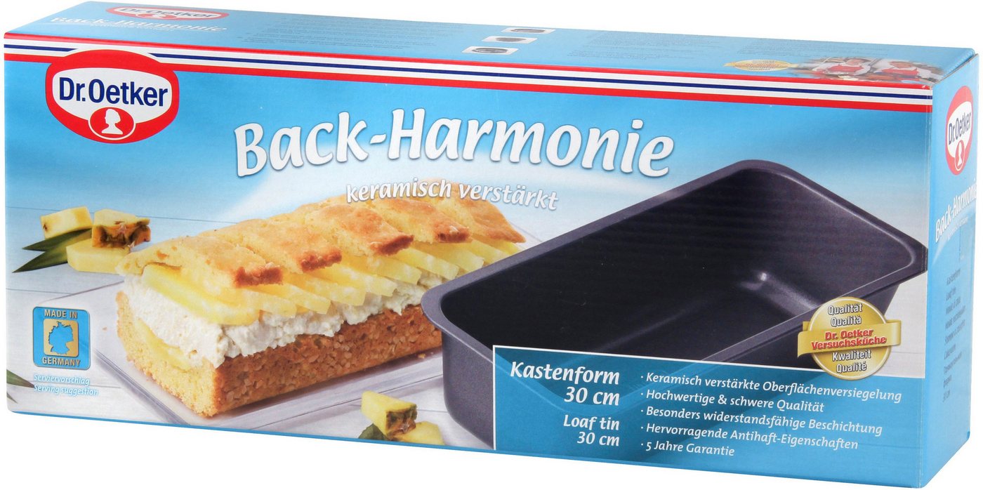 Dr. Oetker Küchenhelfer Kastenform Back-Harmonie, mit exzellenten Antihaft-Eigenschaften, Keramisch Verstärkte Beschichtung, Made in Germany – Bild 4 von 4