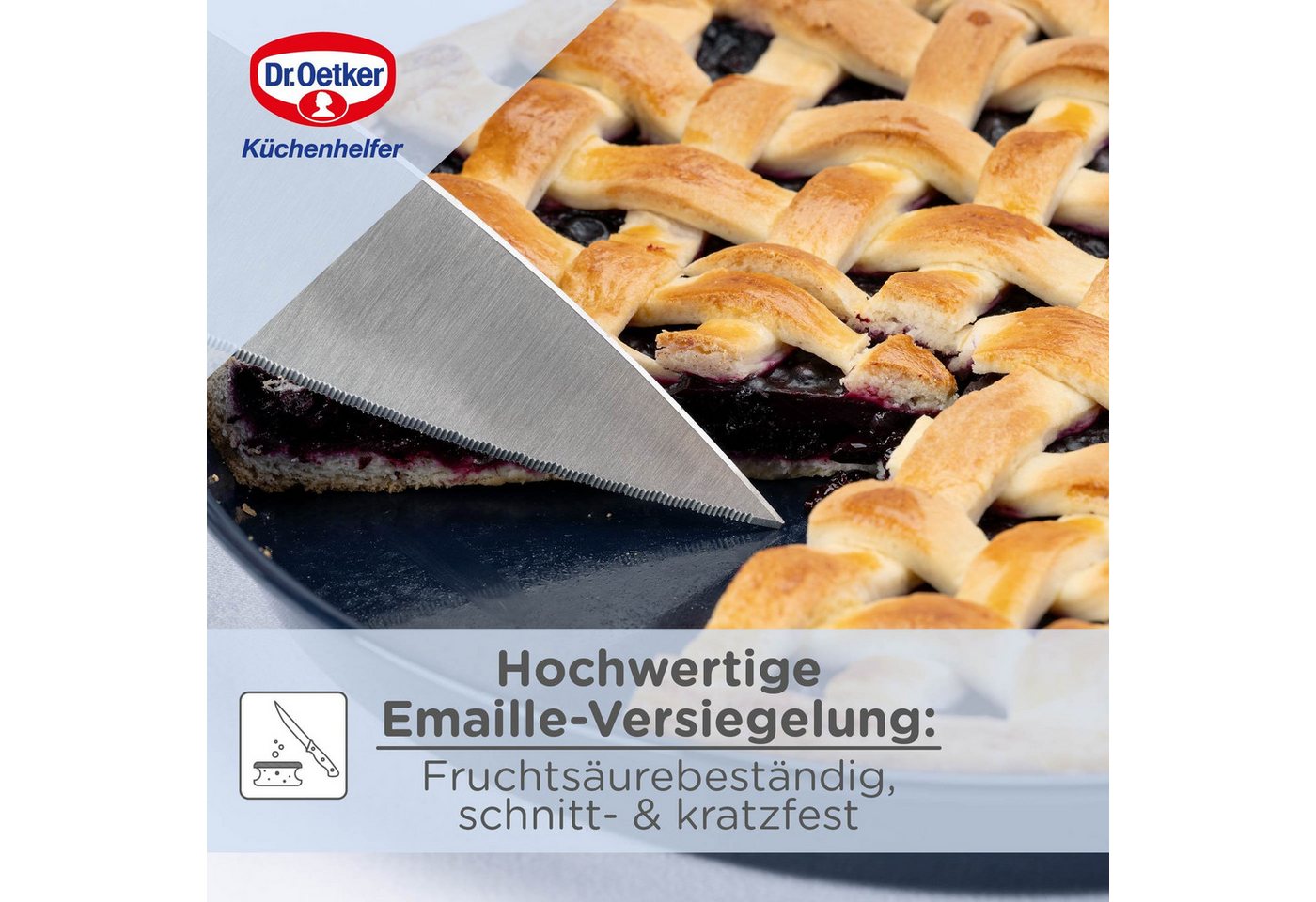 Dr. Oetker Küchenhelfer Kuchenblech Backblech, rund – Bild 5 von 5