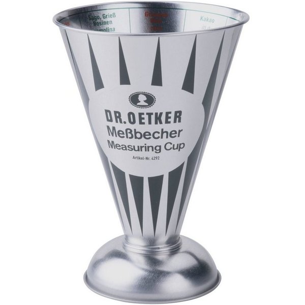 Dr. Oetker Küchenhelfer Messbecher Dr. Oetker - Messbecher Nostalgie 0,5 Liter Metall (4292) Retro