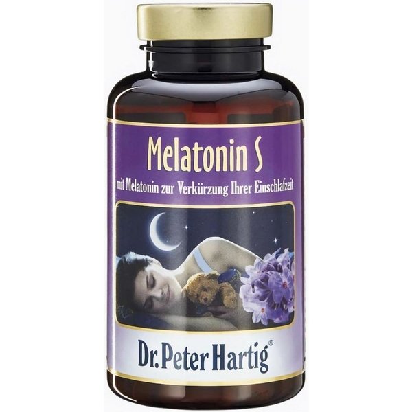 Dr. Peter Hartig Melatonin S, fördert das Einschlafen, gesunder Schlaf, Lavendelpulver Kapseln, 120 Kapseln, 4-Monats-Vorrat, à 68 g
