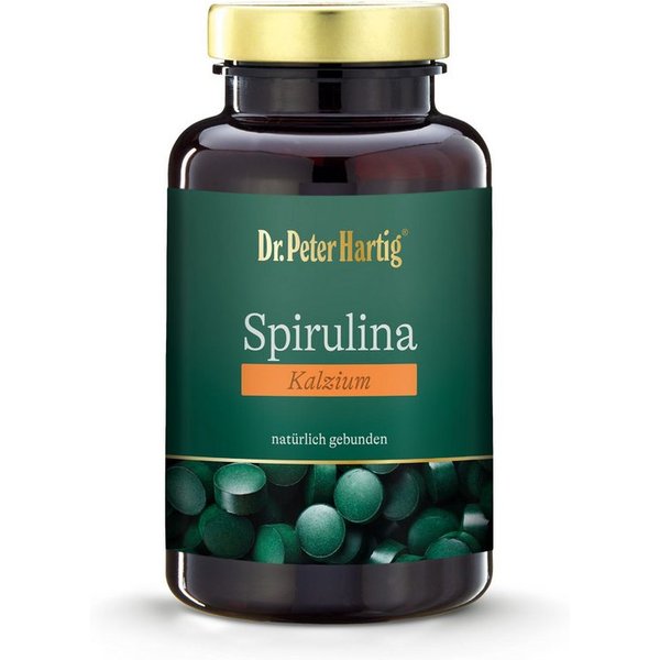 Dr. Peter Hartig Spirulina Kalzium, unterstützt Knochen und Zähne, Alge, vegan, Presslinge, 720 Presslinge, 60-Tages-Vorrat, à 144 g