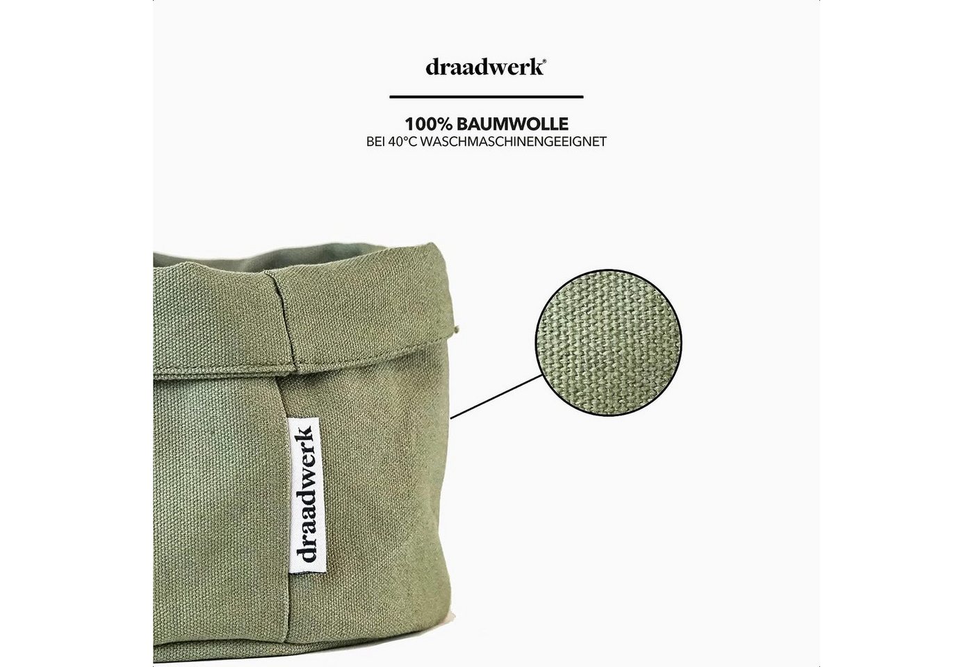 draadwerk® Brotkorb Brotkorb Stoff, Brötchenkorb, Aufbewahrungskorb, Frühstückskorb – Bild 5 von 5